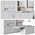 Contemporary Cream Kitchen Unit 3D model small image 6