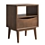 Sleek Monterey Nightstand - 3 Sizes 3D model small image 1