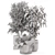 Rusty Concrete Pot Indoor Plants 3D model small image 7