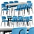 Fendi Dining Chair & Shannon Table 3D model small image 1