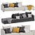 Elegant Poliform Bristol 2-Seater Sofa 3D model small image 1