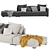 Elegant Poliform Bristol 2-Seater Sofa 3D model small image 3