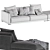 Elegant Poliform Bristol 2-Seater Sofa 3D model small image 7