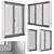 Contemporary White Window Set 08 3D model small image 1