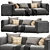 Modern Meridiani Bacon Sofa 3D model small image 3