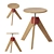 Modern Giotto Stool with Revolving Seat 3D model small image 1