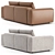 Modern Sofa Set with Extra Material 3D model small image 2