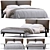  Sleek Adam Bed & Kara Table 3D model small image 1