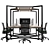 Modern Office Chair Set2015 Polys 3D model small image 2