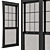 Sleek Black Double Hung Windows 3D model small image 2