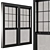 Sleek Black Double Hung Windows 3D model small image 4