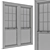 Sleek Black Double Hung Windows 3D model small image 6