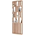 Wooden Room Divider Shelving 3D model small image 1