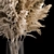 Pampas Grass Bouquet in Glass Vase 3D model small image 5