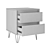 Rialto Bedside Table Cabinet 3D model small image 4