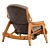  Elegant Fabric and Wood Armchair 3D model small image 4