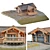 Low Poly Log Cabin Kit 3D model small image 1