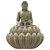 Lotus Buddha Fountain Sculpture 3D model small image 2