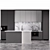 Modern Gray Kitchen Set 3D model small image 2