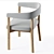 Elegant Barbuda Dining Armchair 3D model small image 3