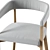 Elegant Barbuda Dining Armchair 3D model small image 4