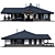 Wooden Private House Model 3D model small image 3