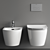 Soleil Wall-Hung WC & Bidet 3D model small image 4