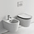 Soleil Wall-Hung WC & Bidet 3D model small image 5