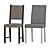 Modern Dining Set with Chairs 3D model small image 2