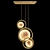Antique Gold Moon Sculpture Lamp 3D model small image 1