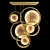 Antique Gold Moon Suspension Lamp 3D model small image 1