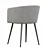 Alina Model Chair in Black/Beige 3D model small image 2