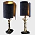 Luxury Coastal Brass Table Lamp 3D model small image 1