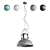 Modern Pendant Light Inspire Ted 3D model small image 1