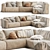 fonQ Move Corner Sofa: Stylish Comfort 3D model small image 1