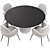 Modern Dining Set Aqua & Bonnie 3D model small image 2