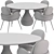 Modern Dining Set Aqua & Bonnie 3D model small image 3