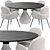 Modern Dining Set Aqua & Bonnie 3D model small image 4