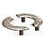 Elegant Furniture Handle RING 3D model small image 2