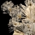 White Delight Dry Flower Bouquet 3D model small image 3