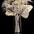 White Delight Dry Flower Bouquet 3D model small image 4