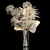 White Delight Dry Flower Bouquet 3D model small image 5