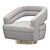 Modern Design RUSSEL Armchair 3D model small image 1