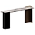 Elegant Marble Top Console Table 3D model small image 1