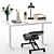 IKEA Office Workspace Set 3D model small image 1