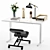 IKEA Office Workspace Set 3D model small image 2