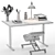 IKEA Office Workspace Set 3D model small image 7