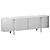 Enne Boji Sideboard: Brass & Travertine 3D model small image 3