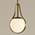 Pearl-inspired Mini Pendant Light 3D model small image 3