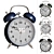 4 Variations Twin Bell Alarm Clock 3D model small image 1